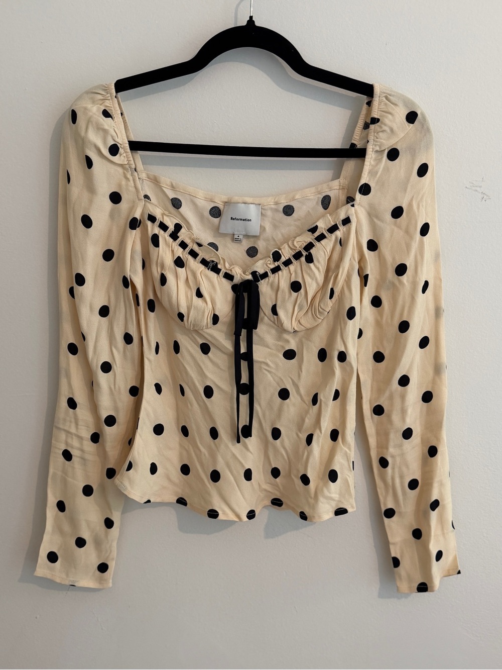 Reformation Polka Dot Balconette Top